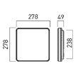 Plafoniera LED XPLANNER senzor miscare 18W 3000K/4000K/6500K IP54 120° WH Arelux PLN03CCT SZ