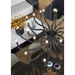 Candelabru modern Luxor negru dimmabil TRIAC LED 108W/11454lm/3000K, 01-3238 Redo