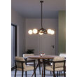 Lustra moderna Confusio neagra abajururi sticla opal 5xE14/28W, 01-3259 Redo