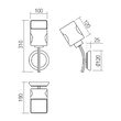 Aplica clasica aurie abajur sticla champagne 1xE14/28W, Merida 02-986 Smarter