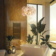 Lustra moderna Aster bronz abajur chihlimbar Ø62cm, Maytoni