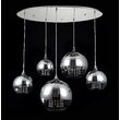 Lustra moderna Fermi nichel abajur transparent L91cm, Maytoni