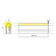 Banda LED XSNAKE AMBER flexibila monocromatica aurie acoperire silicon IP67 rola 5 m 8W/ml 6X12mm 24V Arelux SNK6X12AB