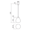 Lustra moderna neagra abajur sticla fumurie 1xE27/42W, Luke 01-3196 Smarter