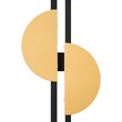 Aplica LED moderna Skyline neagra cu disc decupat abajur alama L19cm 23W, Maytoni