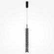 Lustra LED moderna Ordo neagra abajur fumuriu Ø8cm 8W, Maytoni