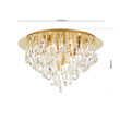 Plafoniera cristal moderna Celeste 6xG9/40W, DLU 2516/45 GOLD Orion