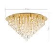 Plafoniera cristal moderna Celeste 20xG9/40W, DLU 2516/75 GOLD Orion