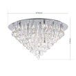 Plafoniera cristal moderna Celeste 20xG9/40W, DLU 2516/75 CHROM Orion