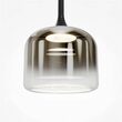Lustra LED moderna Spirito neagra abajur fumuriu Ø26cm 12W, Maytoni