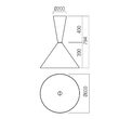 Plafonieră modernă alamă antichizata 42W Konos 01-4576 Redo