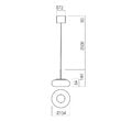 Lustră LED modernă neagră 9W/2700/3000K Ethos 01-4676 Redo