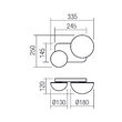 Aplică LED modernă auriu mat 13,4W Lumien 01-4326 Redo
