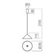 Lustră LED modernă albă 10W/3000K Konos 01-4417 Redo