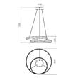 Lustră LED modernă aurie 40W 2700/3000/4000K Torsion 01-4361 Redo