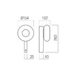 Aplică LED modernă neagră 9W/2700/3000K Ethos 01-4561 Redo