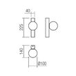 Aplică LED moderna auriu mat 6.3W/3000K Goji 01-4336 Redo