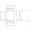 Cutie metalica 600x500x210 mm, cu contrapanou, incuietoare standard, WSA6050210 Schrack