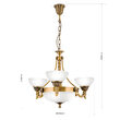 Candelabru clasic Rocca 6xE27/60W, LU 1689/3+3 BRONZE Orion