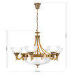 Candelabru clasic Rocca 9xE27/60W, LU 1689/6+3 BRONZE Orion