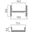 Profil aluminiu extrudat 2 m PRF052 Arelux PRF008/200