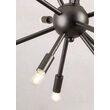 Lustra moderna Stellar neagra, structura metalica 12xE14/25W, 01-2934 Redo