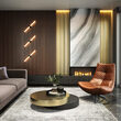 Aplica LED moderna Axis neagra abajur alb 16W, Maytoni