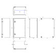 Cutie metalica 600x400x260 mm, cu contrapanou, incuietoare standard, WSA6040260 Schrack