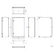 Cutie metalica 600x400x210 mm, cu contrapanou, incuietoare standard, WSA6040210 Schrack