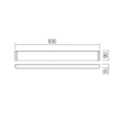 Aplica LED moderna neagra 30W/2741lm/3000K L83, Pepas 01-3207 Smarter