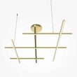 Lustra LED moderna Radiance aurie abajur alb L80cm 80W, Maytoni