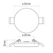 Downlights rotund LED, lumina neutra 4000K, 13.5W, 1250 lm, IP65, Emos ZV1142