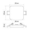 Downlights patrat LED, lumina neutra 4000K, 10W, 900 lm, IP65, Emos ZV2132