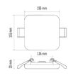 Downlights patrat LED, lumina neutra 4000K, 13.5W, 1250 lm, IP65, Emos ZV2142