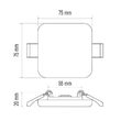 Downlights patrat LED, lumina neutra 4000K, 6W, 500 lm, IP65, Emos ZV2112