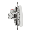 Intrerupator simplu alb indicator luminos albastru 10AX Sedna Design, Schneider Electric SDD111101L