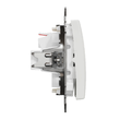 Intrerupator dublu alb indicator luminos albastru Sedna Design, Schneider Electric SDD111105L