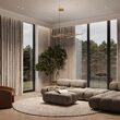 Lustra LED moderna Radiance aurie abajur alb L80cm 80W, Maytoni