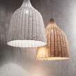 Lustra din rachita maro 1xE27/60W, HAUNT SP1 159812 Ideal Lux