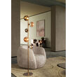 Lampadar modern Roy alama patinata abajururi sticla Pyrex 5xG9/50W, 01-2785 Redo
