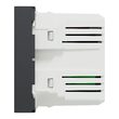 Noua Unica, Priza dubla incarcare USB 2.0 2m A+C antracit NOUA UNICA Schenider Electric, NU301854
