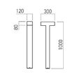 Corp de iluminat rezidential+urban aluminiu turnat H=1m IP65 2x10W/4000K/2x1550lm XTorre TOR04NW DG Arelux
