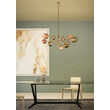 Lustra moderna Roy alama patinata abajur sticla Pyrex 10xG9/100W, 01-2781 Redo