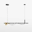 Lustra LED moderna Tau neagra abajur alb L18cm 30W, Maytoni