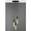 Lustra moderna neagra-aurie detalii sferice negre 3xGU10/60W Alas 2016 Jupiter