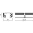 Sina Minitrack 3m MT1003 MWH Arelux