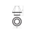 Lustra moderna LED crom abajur efect cristal, Metis 01-1391 Smarter