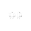Aplica Elizee moderna alba, abajururi textile albe, 2xE14/28W, IEL W2 01 01, Incanti