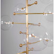 Candelabru modern cu 12 brate din alama masiva si abajururi din sticla suflata, RD 15, B100 SchwungHome