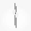 Aplica LED moderna Skyline neagra cu disc centrat abajur alb L19cm 23W, Maytoni